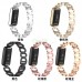 Chofit Straps Compatible with Fitbit Luxe Strap, Classic Metal Stainless Steel Wristband Arm Bands Chain Bracelet Replacement for Luxe Activity Tracker